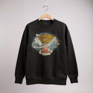 Green Day Dookie Graphic Black Long Sleeve Crewneck Sweatshirt Size XS